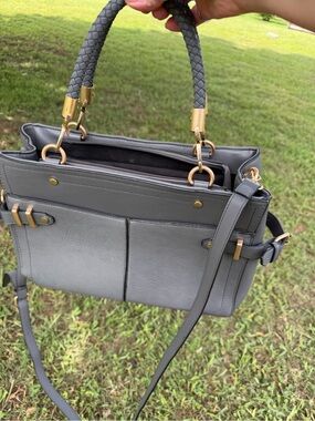 MFK Structured Grey Women's Satchel Handbag